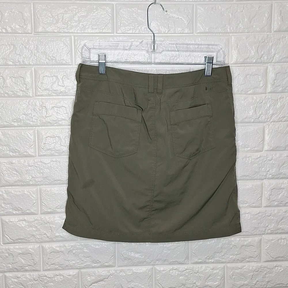 REI Dark Olive Army Green Skirt with Built In Shorts